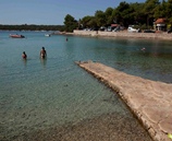 Beach in the campsite