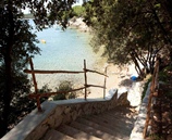 Beach in the campsite