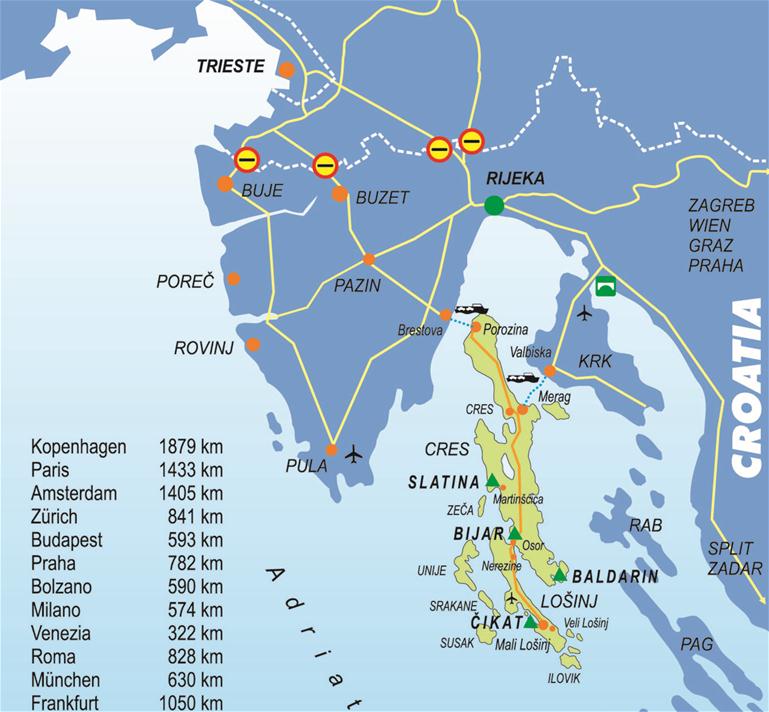 Distance to Croatia